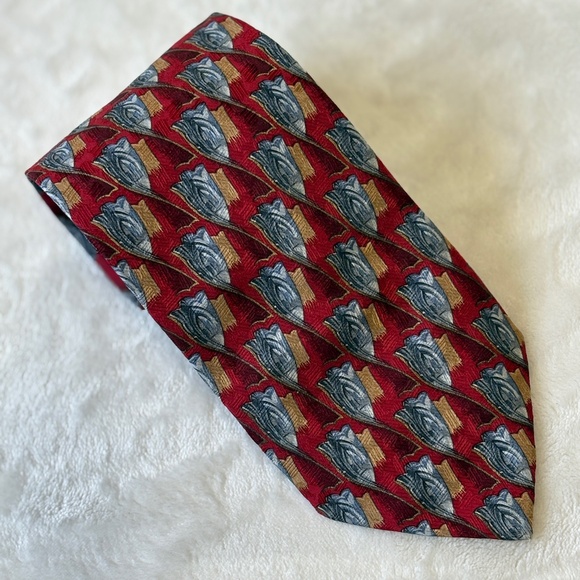Ermenegildo Zegna 58" Necktie 100% Silk Multicolor Geometric Designer Tie - Picture 1 of 5